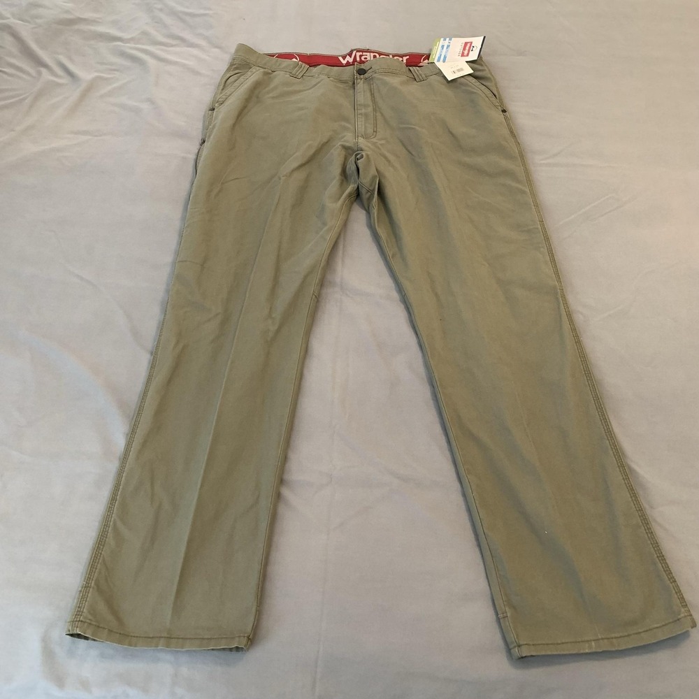 Wrangler Cargo Pants Mens 40x32 Green Outdoor Frontier Utility Straight Stretch